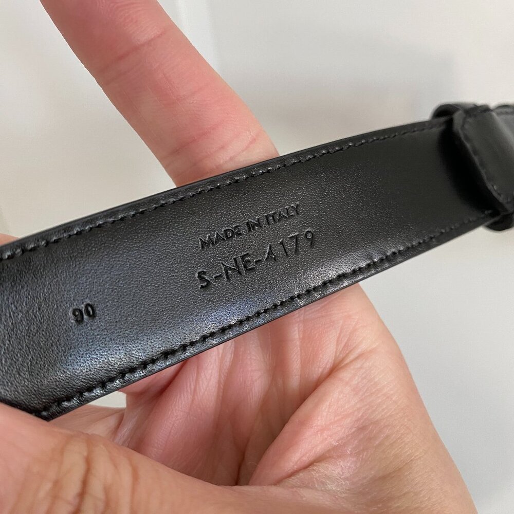 Celine Triomphe Belt in Black Taurillon Leather - Picture 5 of 6